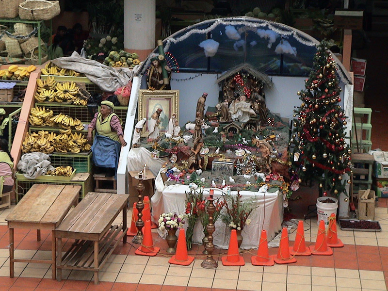 Natale al mercato di Ambato (Ecuador)